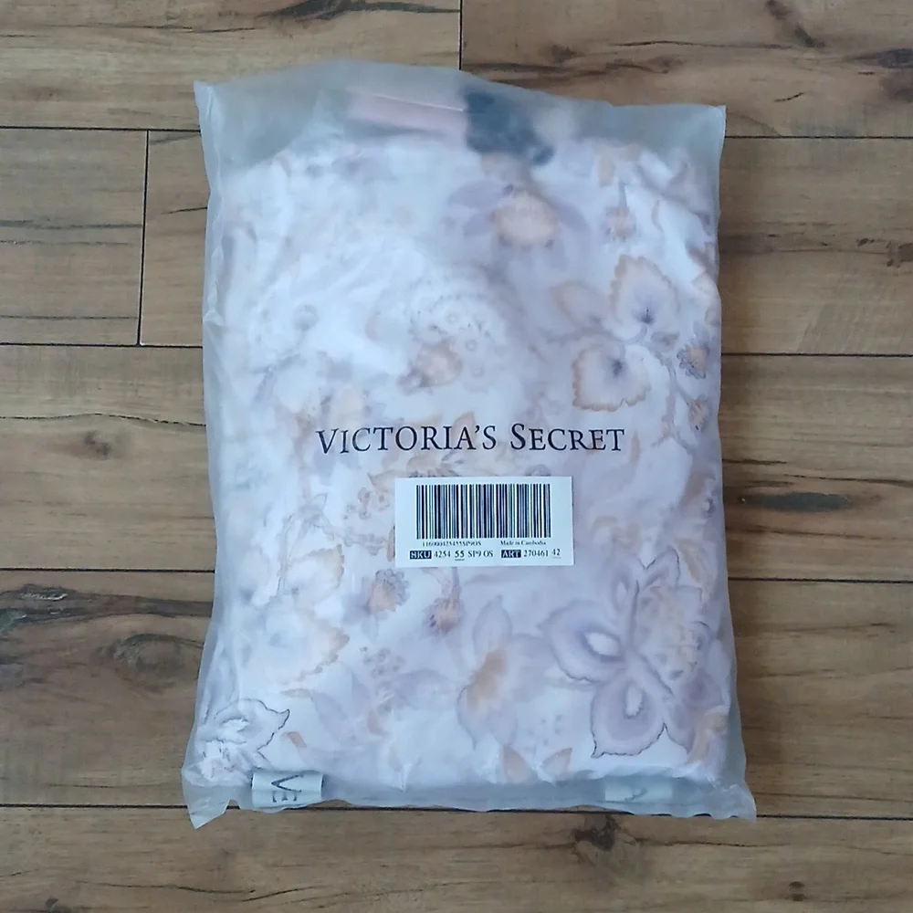 New Victoria's Secret Floral Lillac Summer Packable Beach Towel Backpack Bag - Picture 4 of 17